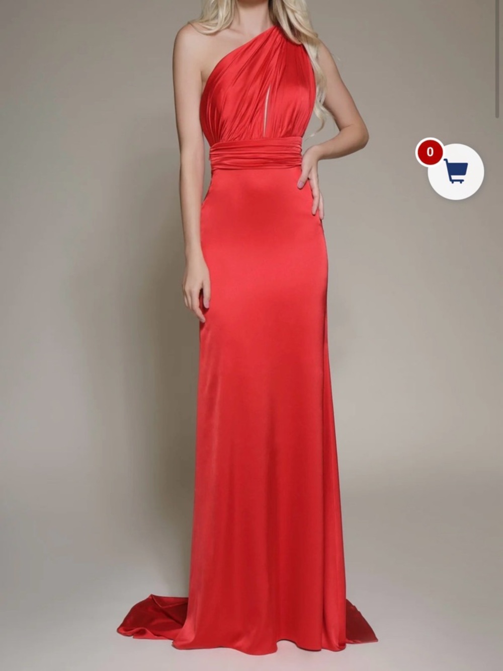 One-Shoulder Black Evening Gown